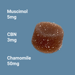 Muscimol, CBN, Chamomile are the key ingredients in Shroom Dreamz Sleep gummies